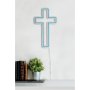 WALLXPERT Zidna LED dekoracija Cross Sign Blue - slika 4