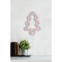 WALLXPERT Zidna LED dekoracija Christmas Pine Pink - slika 5