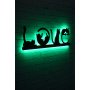 WALLXPERT Zidna LED dekoracija Cat Love Green - slika 2