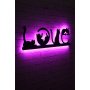 WALLXPERT Zidna LED dekoracija Cat Love Pink - slika 2