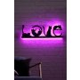 WALLXPERT Zidna LED dekoracija Cat Love Pink - slika 3