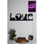 WALLXPERT Zidna LED dekoracija Cat Love Pink - slika 1