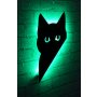 WALLXPERT Zidna LED dekoracija Cat 2 Green - slika 2