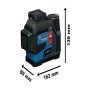 BOSCH plavi alat Gradjevinski laser GLL 12V-100-33 CG, 0601065400 - slika 2