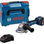 BOSCH GWS 18V-11 S Professional Akumulatorska ugaona brusilica u L-BOXX 136 sa dodatnom drškom, 06019N4003 - slika 1