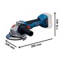 BOSCH GWS 18V-8 Professional Akumulatorska ugaona brusilica u koferu sa navrtkom, 06019N9020 - slika 3