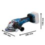 BOSCH GWS 18V-15 P Professional Akumulatorska ugaona brusilica, 06019H6A00 - slika 2