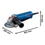 BOSCH GWS 12-125 P Professional Ugaona brusilica, 06013A6220 - slika 3