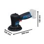 BOSCH GPX 12V-125 Professional Brusilica za poliranje, 06019L4100 - slika 3