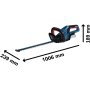BOSCH bastenski alat Aku makaze za živu ogradu GHE 18V-50 II - slika 2