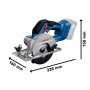 BOSCH GKS 18V-51 Professional Akumulatorska kružna testera, 06019M3120 - slika 3