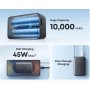 ANKER Nano Power Bank 10000mAh, 45W, sa ugrađenim USB-C kablom na izvlačenje, crni - slika 4