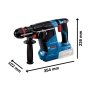 BOSCH GBH 187-LI Professional Akumulatorska hamer bušilica sa One Chuck u koferu, 0611923121 - slika 3