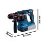 BOSCH GBH 18V-22 X Professional Akumulatorska hamer bušilica sa One Chuck u L-BOXX 136, 0611924102 - slika 3