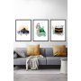 WALLXPERT Set 3 dekorativne slike Artsycllct4 - slika 1