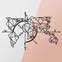 WALLXPERT Zidna dekoracija World Map Metal Decor 2 - slika 5