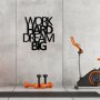 WALLXPERT Zidna dekoracija Work Hard Dream Bıg Metal Decor - slika 1