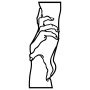 WALLXPERT Zidna dekoracija Hand Holding - slika 3