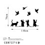 WALLXPERT Zidna dekoracija Birds Playing With Cats - slika 5