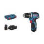 BOSCH plavi alat Akumulatorska bušilica/odvrtač GSR 12V-35 FC 12V, 2x3,0 Ah, 06019H3001 - slika 1