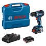 BOSCH plavi alat GSR 18V-90 C akumulatorska bušilica/odvrtač; 2x2,0 Ah + plastični kofer 06019K6020 - slika 1