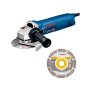 BOSCH plavi alat Ugaona brusilica GWS 1400 + dijamantska rezna ploča 0615990N1V - slika 1