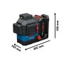 BOSCH GLL 18V-120-33 CG Professional Laser za linije u L-BOXX 136 sa 1x 4.0 Ah ProCORE18V akumulatorom, 0601065100 - slika 3
