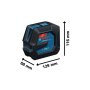 BOSCH GLL 20-22 G Professional Laser za linije sa 4 x baterije (AA) i stativom, 0601065601 - slika 3