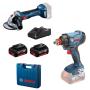 BOSCH plavi alat Akumulatorski set GDX 180-Li + GWS 180-Li, 18V, 2x4,0 Ah, 0615990N1U - slika 1