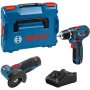 BOSCH plavi alat GSR 12V-15 + GWS 12V-76, 0615990N2U - slika 1