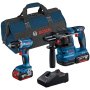 BOSCH plavi alat Akumulatorski set GBH 18V-22 + GSR 18V-45 + 2 x 18V 4,0Ah + torba, 0615A50038 - slika 1