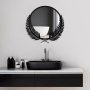 WALLXPERT Dekorativno ogledalo Palm Mirror L Black - slika 2