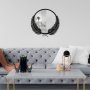 WALLXPERT Dekorativno ogledalo Palm Mirror L Black - slika 4