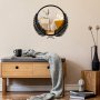 WALLXPERT Dekorativno ogledalo Palm Mirror L Black - slika 1