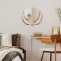 WALLXPERT Dekorativno ogledalo Palm Mirror L Brown White - slika 4