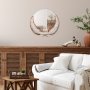 WALLXPERT Dekorativno ogledalo Palm Mirror L Brown White - slika 5