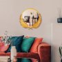 WALLXPERT Dekorativno ogledalo Palm Mirror L Gold - slika 3