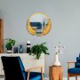 WALLXPERT Dekorativno ogledalo Palm Mirror L Gold - slika 4