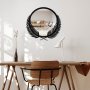 WALLXPERT Dekorativno ogledalo Palm Mirror M Black - slika 2