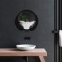 WALLXPERT Dekorativno ogledalo Palm Mirror M Black - slika 3