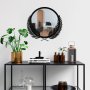 WALLXPERT Dekorativno ogledalo Palm Mirror M Black - slika 1