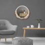 WALLXPERT Dekorativno ogledalo Palm Mirror M Brown White - slika 4