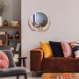 WALLXPERT Dekorativno ogledalo Palm Mirror M Brown White - slika 5