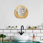 WALLXPERT Dekorativno ogledalo Palm Mirror M Gold - slika 2