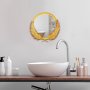 WALLXPERT Dekorativno ogledalo Palm Mirror M Gold - slika 1