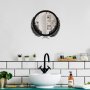 WALLXPERT Dekorativno ogledalo Palm Mirror S Black - slika 4