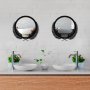 WALLXPERT Dekorativno ogledalo Palm Mirror S Black - slika 5