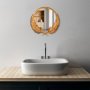 WALLXPERT Dekorativno ogledalo Palm Mirror S Bronze - slika 1