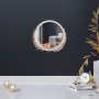 WALLXPERT Dekorativno ogledalo Palm Mirror S Brown White - slika 2
