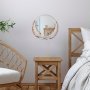 WALLXPERT Dekorativno ogledalo Palm Mirror S Brown White - slika 4